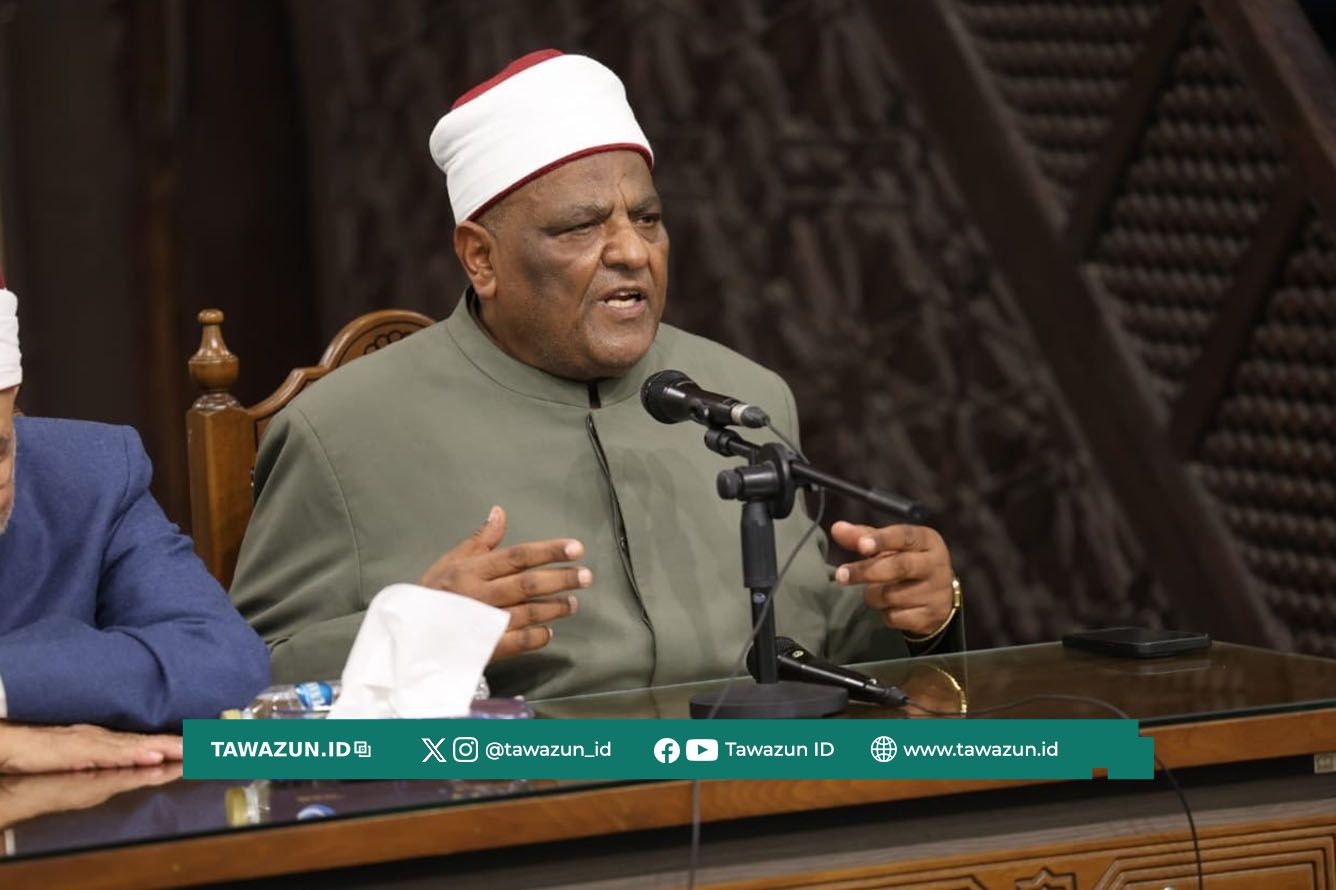 FOTO Syekh Abbas Syuman dalam acara diskusi ilmiah di Masjid Al-Azhar.