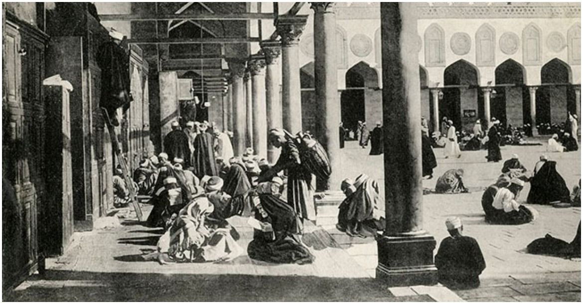 FOTO Al-Azhar dan para penuntut ilmu di masa lampau.
