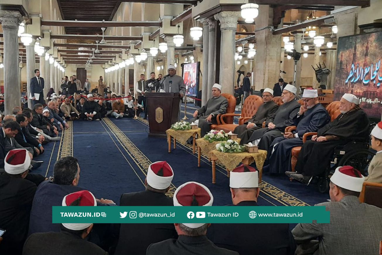 FOTO Alim ulama Al-Azhar dalam momen peringatan milad Masjid Al-Azhar. (Al-Azhar)