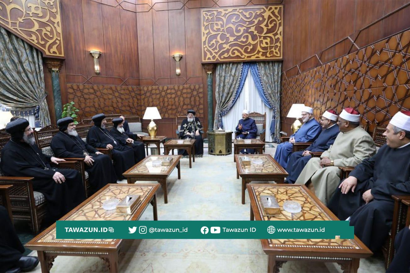 FOTO Kunjungan Paus Tawadros II ke kantor Syekhul-Azhar Ahmad Ath-Thayyib. (Al-Azhar)