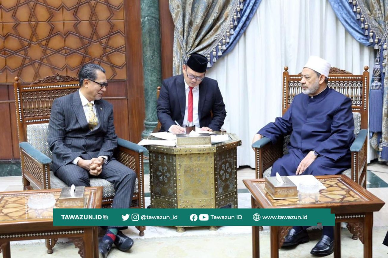 FOTO Imam Akbar Ahmad Ath-Thayyib bersama Dubes RI Lutfi Rauf.