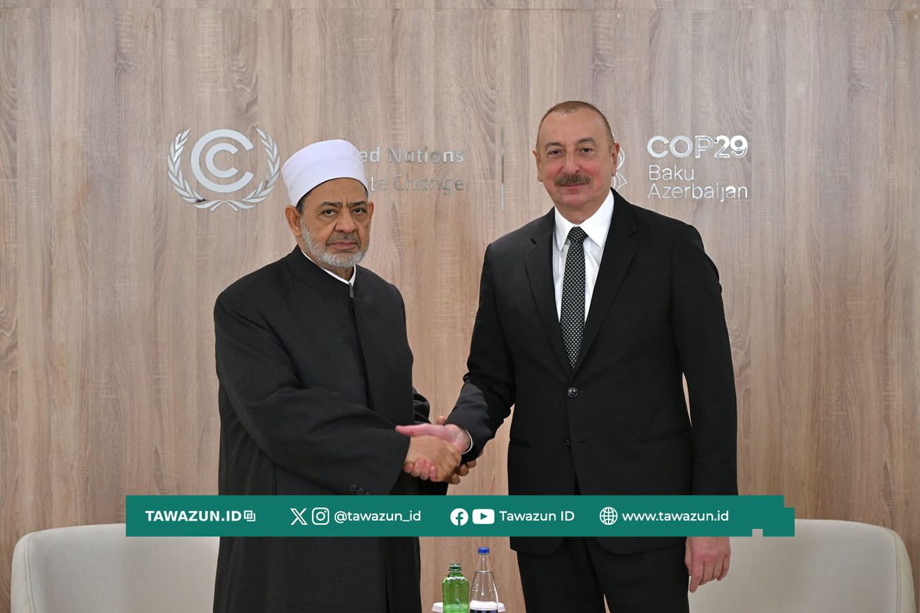 FOTO Syekhul-Azhar bersama Presiden Azerbaijan dalam acara COP29 di Baku.