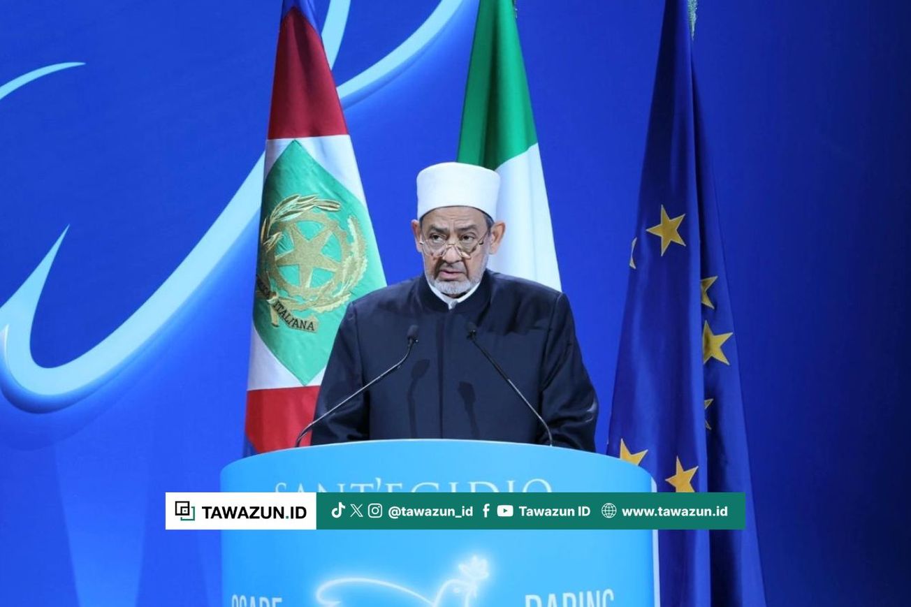 FOTO Imam Akbar Syekh Ahmad Ath-Thayyib di Roma, Italia. (Al-Azhar)